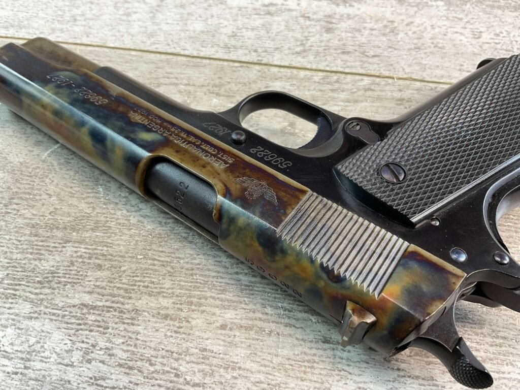 DGFM ARGENTINA MOD 1927 11.25MM SEMI AUTO PISTOL, JAMES EARL JONES COLLECTION #5-10771