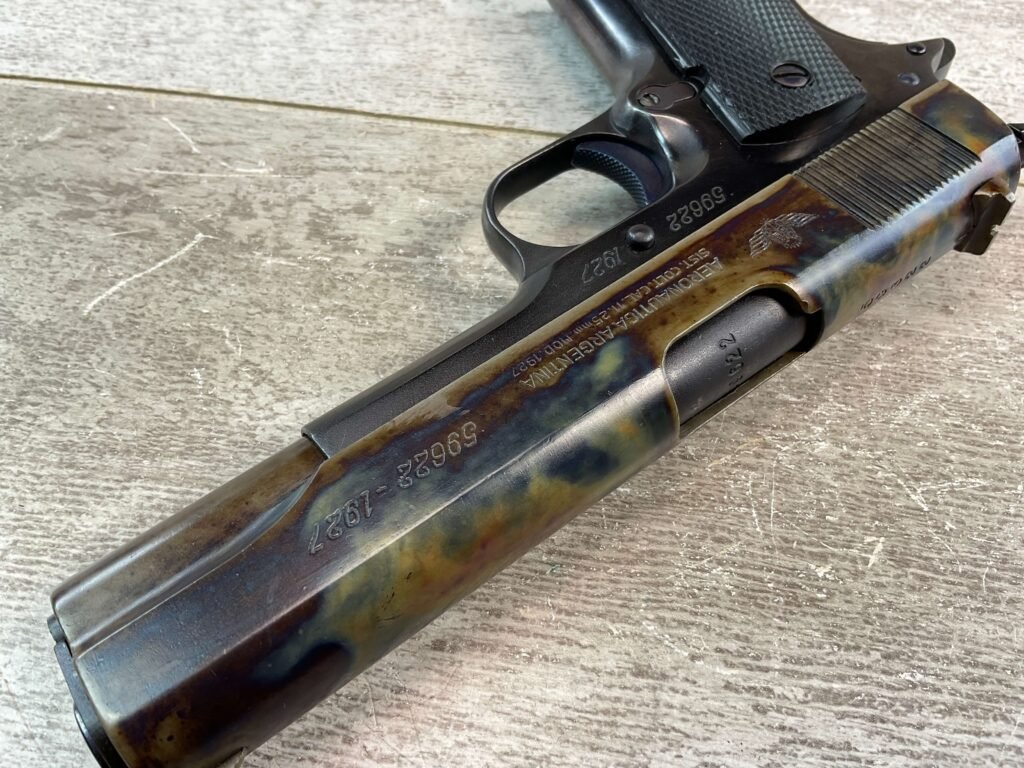 DGFM ARGENTINA MOD 1927 11.25MM SEMI AUTO PISTOL, JAMES EARL JONES COLLECTION #5-10771