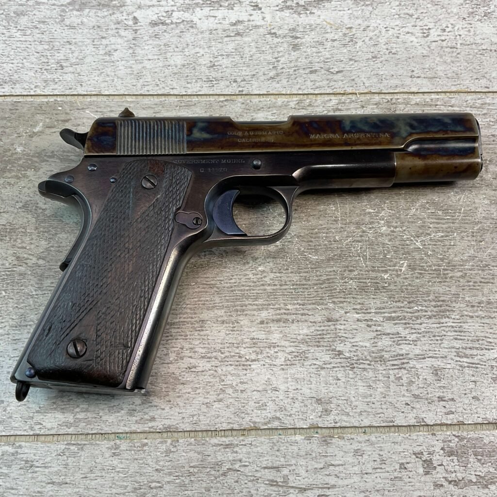 COLT GOVT MODEL 1911 .45 ACP SEMI AUTO PISTOL, MARINA ARGENTINA, JAMES EARL JONES COLLECTION #5-10772