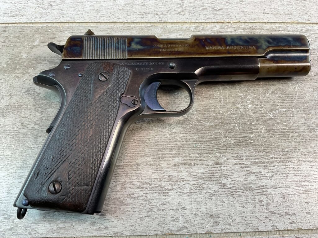 COLT GOVT MODEL 1911 .45 ACP SEMI AUTO PISTOL, MARINA ARGENTINA, JAMES EARL JONES COLLECTION #5-10772