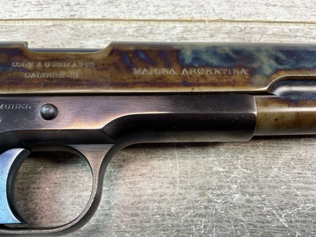 COLT GOVT MODEL 1911 .45 ACP SEMI AUTO PISTOL, MARINA ARGENTINA, JAMES EARL JONES COLLECTION #5-10772