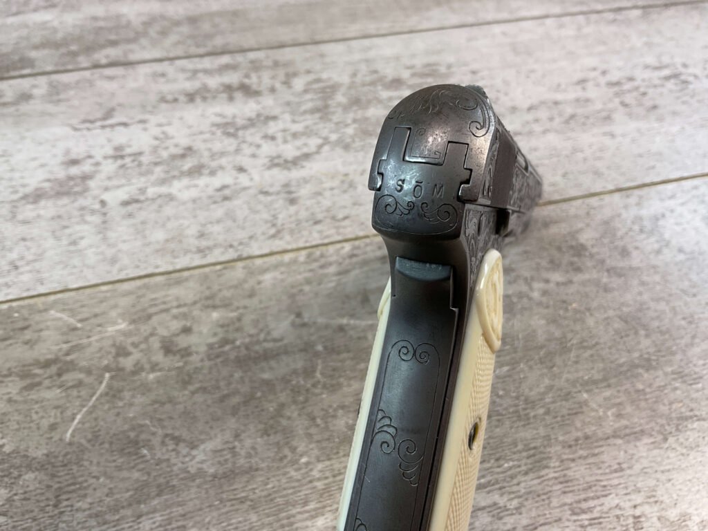 FN 1903 ENGRAVED SEMI AUTO PISTOL W/ SHOULDER STOCK, JAMES EARL JONES COLLECTION, RARE #5-10769