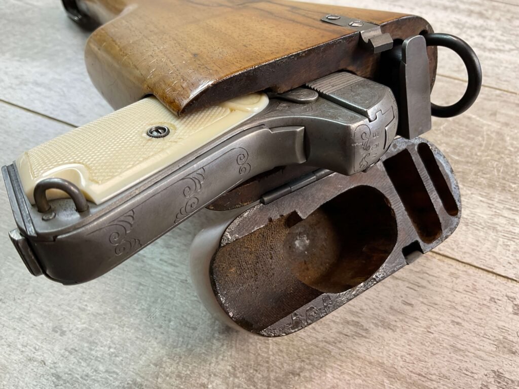 FN 1903 ENGRAVED SEMI AUTO PISTOL W/ SHOULDER STOCK, JAMES EARL JONES COLLECTION, RARE #5-10769