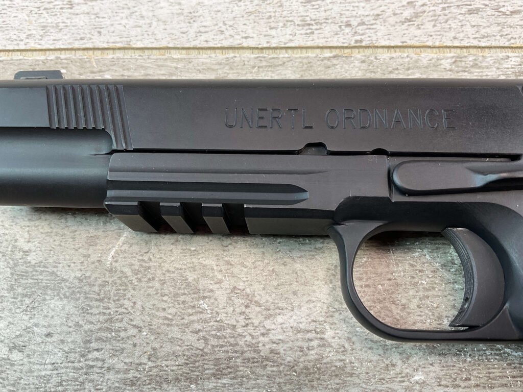 UNERTL ORDNANCE .45 ACP SEMI AUTO PISTOL, JAMES EARL JONES COLLECTION, LIKE NEW #5-10784