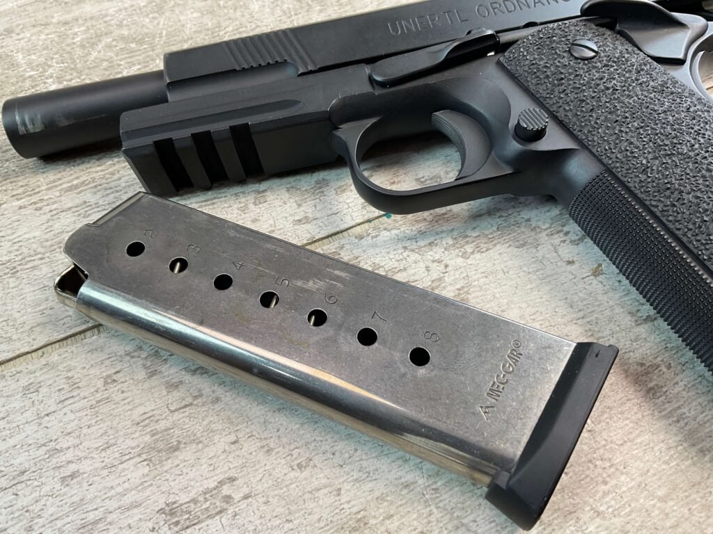 UNERTL ORDNANCE .45 ACP SEMI AUTO PISTOL, JAMES EARL JONES COLLECTION, LIKE NEW #5-10784