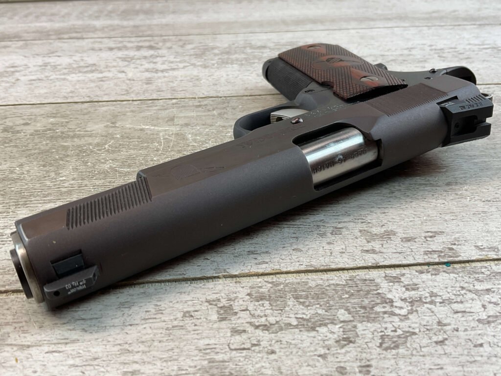 LES BAER TR (THUNDER RANCH) SPECIAL .45 ACP SEMI AUTO PISTOL, JAMES EARL JONES COLLECTION, MINTY #5-10793