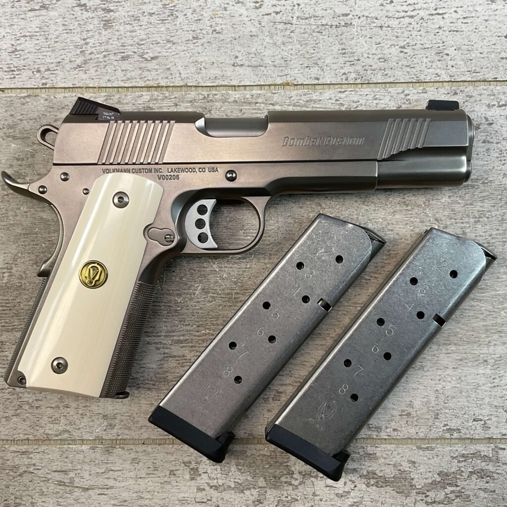 VOLKMANN CUSTOM INC COMBAT CUSTOM .45 ACP CUSTOM SEMI AUTO PISTOL, JAMES EARL JONES COLLECTION, LIKE NEW #5-10788