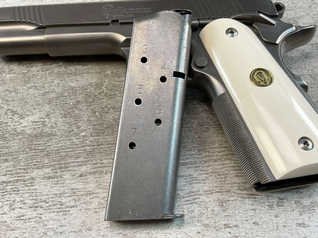 VOLKMANN CUSTOM INC COMBAT CUSTOM .45 ACP CUSTOM SEMI AUTO PISTOL, JAMES EARL JONES COLLECTION, LIKE NEW #5-10788