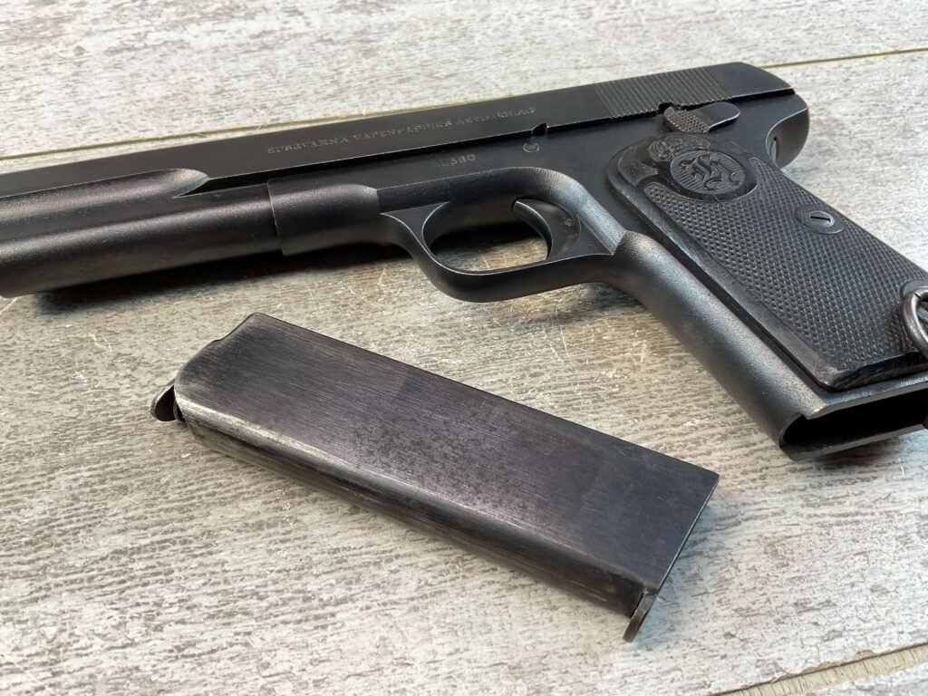 HUSQVARNA 1907 .380 CAL SEMI AUTO PISTOL, JAMES EARL JONES COLLECTION #5-10796