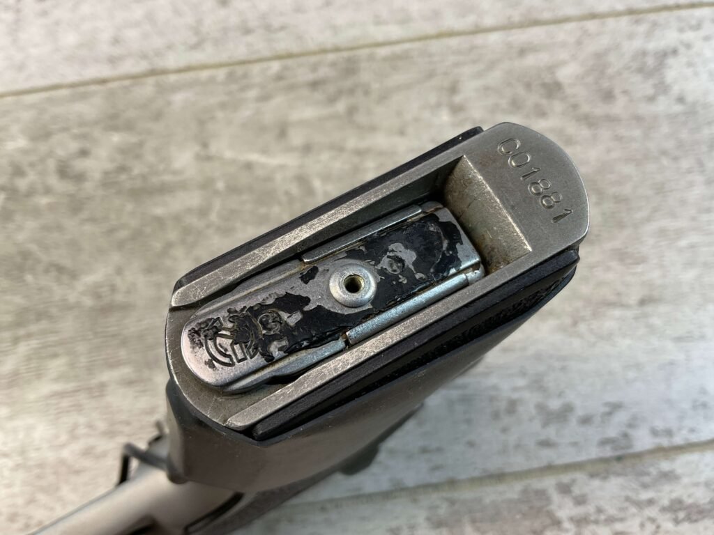 LASERAIM ARMS SERIES III .45 ACP SEMI AUTO STAINLESS PISTOL, JAMES EARL JONES COLLECTION #5-10797