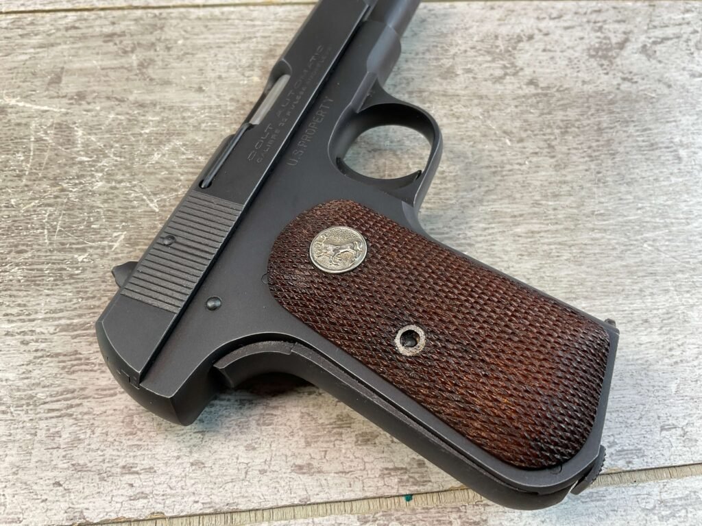 COLT 1903 POCKET HAMMERLESS .32 AUTO SEMI AUTO PISTOL, JAMES EARL JONES COLLECTION, US PROPERTY MARKED & MINTY #5-10802