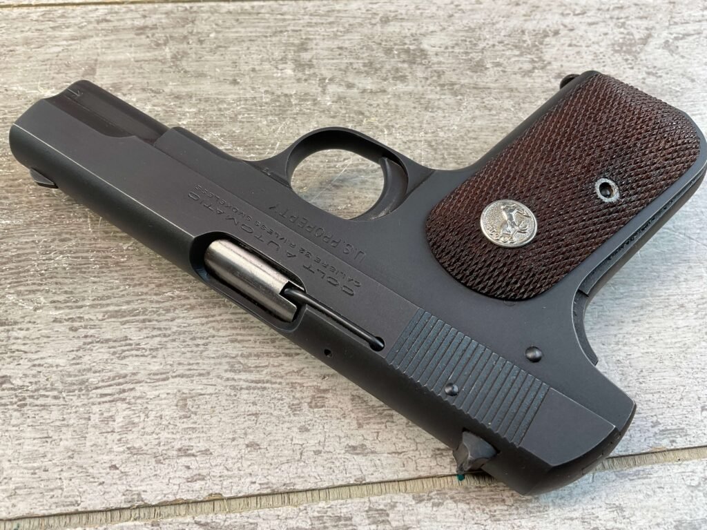 COLT 1903 POCKET HAMMERLESS .32 AUTO SEMI AUTO PISTOL, JAMES EARL JONES COLLECTION, US PROPERTY MARKED & MINTY #5-10802