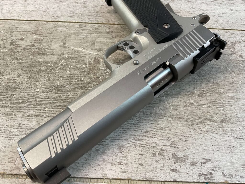 KIMBER RIMFIRE TARGET 1911 .17 MACH 2 SEMI AUTO PISTOL, JAMES EARL JONES COLLECTION, LIKE NEW #5-10807