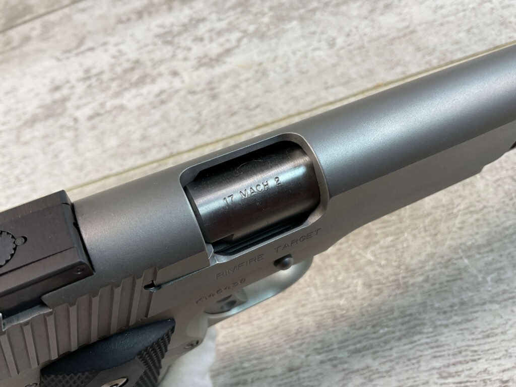 KIMBER RIMFIRE TARGET 1911 .17 MACH 2 SEMI AUTO PISTOL, JAMES EARL JONES COLLECTION, LIKE NEW #5-10807