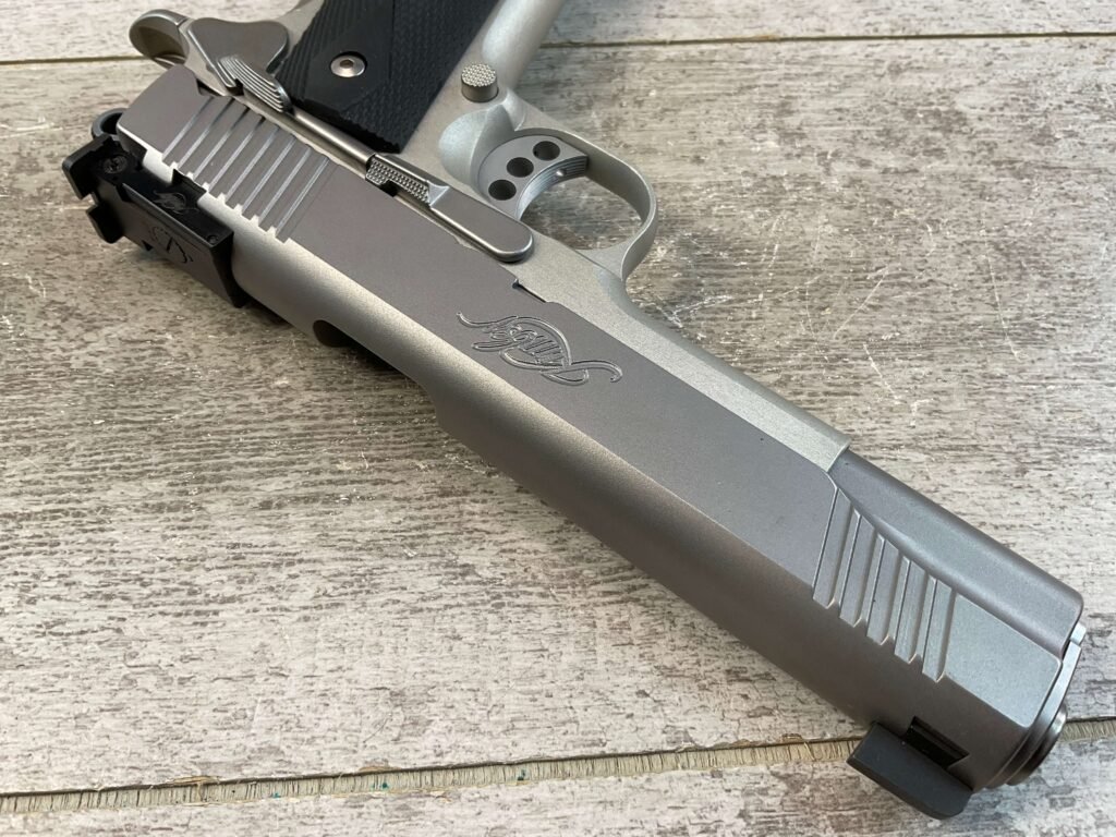 KIMBER RIMFIRE TARGET 1911 .17 MACH 2 SEMI AUTO PISTOL, JAMES EARL JONES COLLECTION, LIKE NEW #5-10807