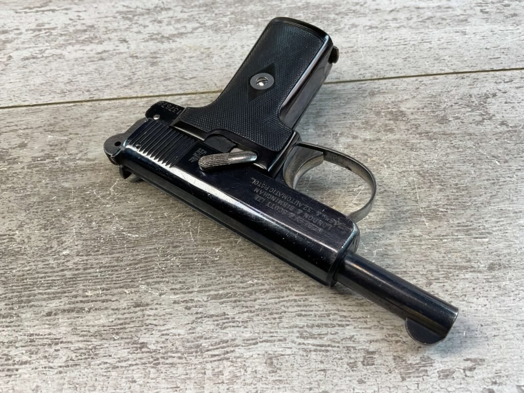 WEBLEY & SCOTT MODEL 1908 .32ACP SEMI AUTO PISTOL, JAMES EARL JONES COLLECTION #5-10810