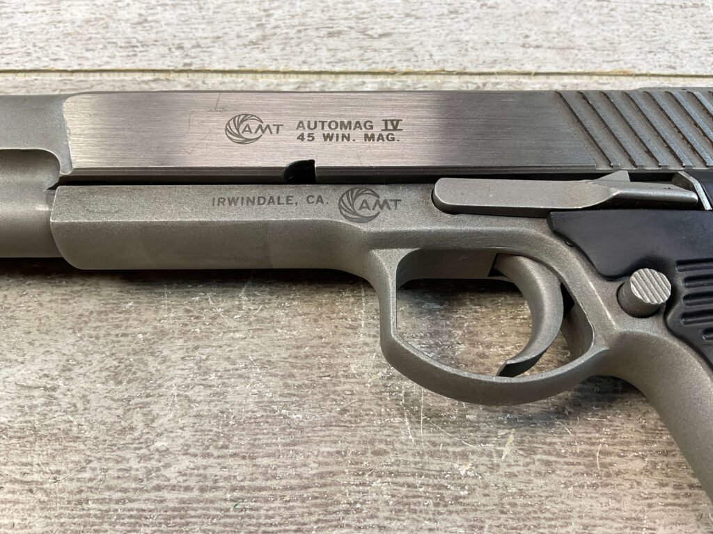 AMT AUTO MAG IV 45 WIN MAG STAINLESS SEMI AUTO PISTOL, JAMES EARL JONES COLLECTION #5-10814