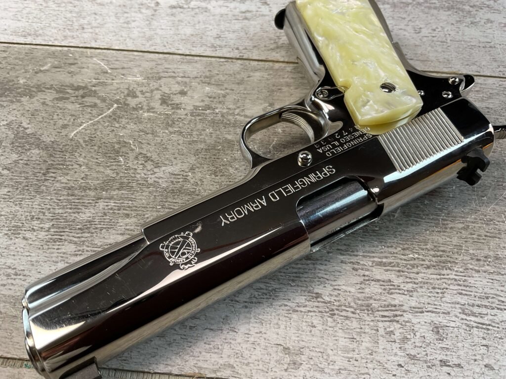 SPRINGFIELD ARMORY MODEL 1911-A1 .38 SUPER SEMI AUTO PISTOL, JAMES EARL JONES COLLECTION #5-10818