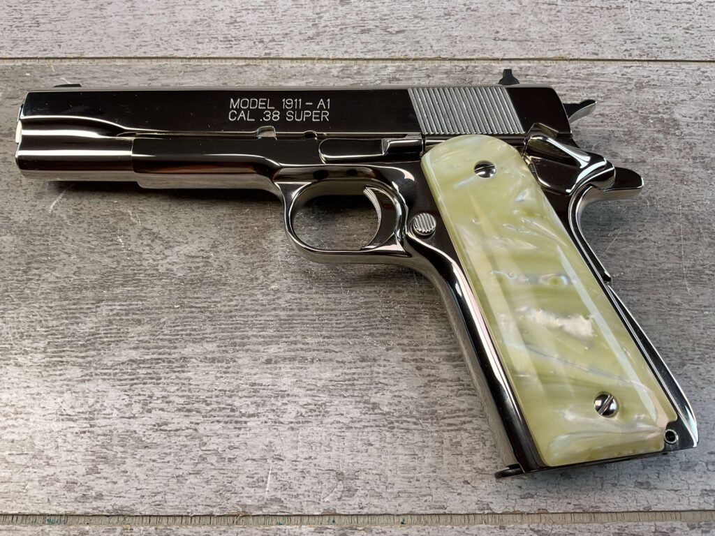 SPRINGFIELD ARMORY MODEL 1911-A1 .38 SUPER SEMI AUTO PISTOL, JAMES EARL JONES COLLECTION #5-10818