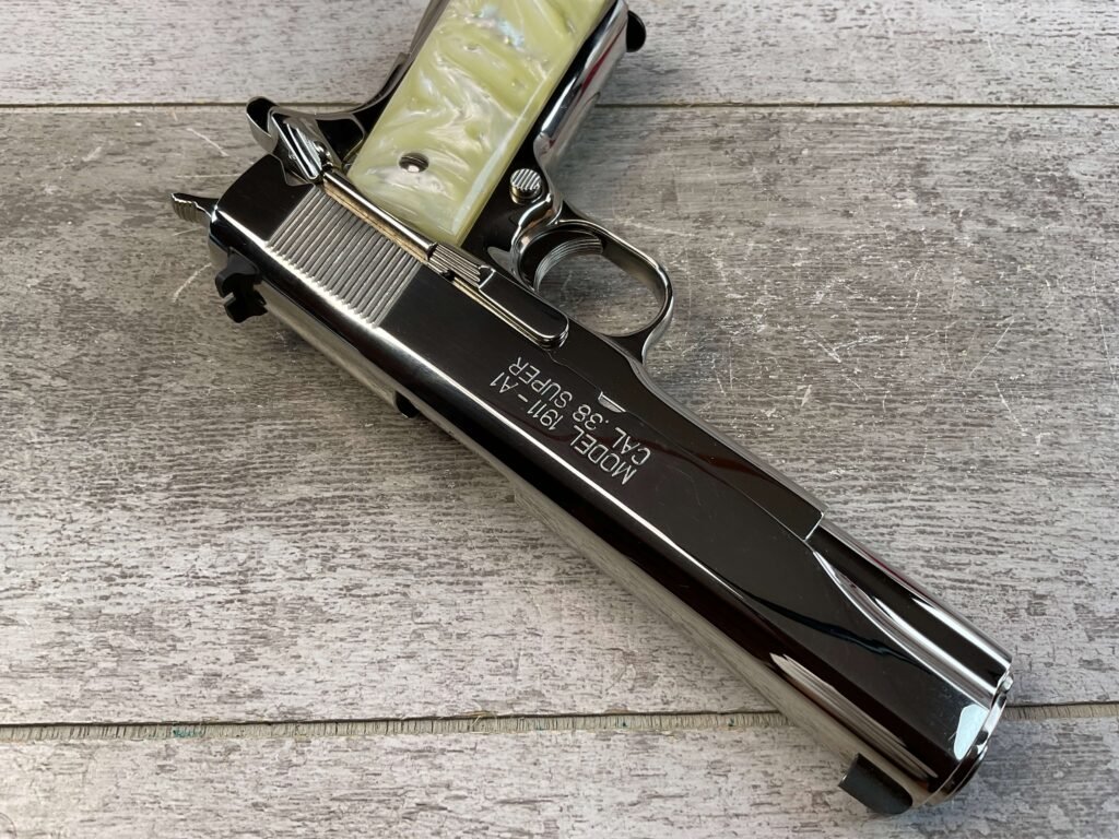 SPRINGFIELD ARMORY MODEL 1911-A1 .38 SUPER SEMI AUTO PISTOL, JAMES EARL JONES COLLECTION #5-10818