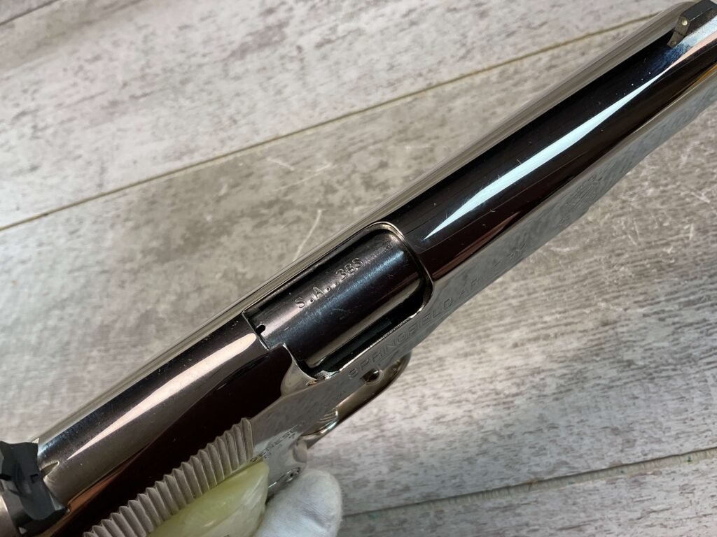 SPRINGFIELD ARMORY MODEL 1911-A1 .38 SUPER SEMI AUTO PISTOL, JAMES EARL JONES COLLECTION #5-10818