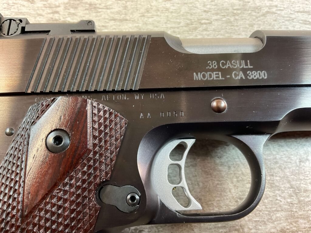 DICK CASULL (CASULL ARMS CA) CA 3800 LS .38 CASULL SEMI AUTO PISTOL, JAMES EARL JONES COLLECTION, RARE #5-10819