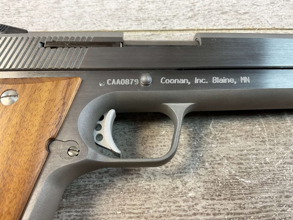 COONAN .357 MAGNUM 1911 STAINLESS SEMI AUTO PISTOL, JAMES EARL JONES COLLECTION, RARE #5-10820