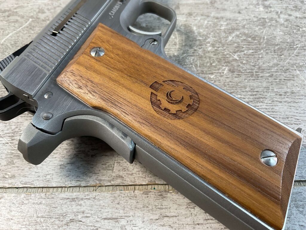 COONAN .357 MAGNUM 1911 STAINLESS SEMI AUTO PISTOL, JAMES EARL JONES COLLECTION, RARE #5-10820