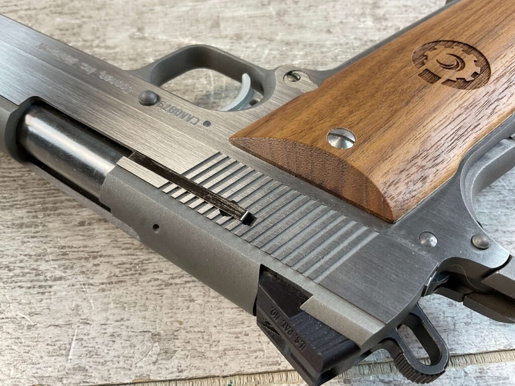 COONAN .357 MAGNUM 1911 STAINLESS SEMI AUTO PISTOL, JAMES EARL JONES COLLECTION, RARE #5-10820