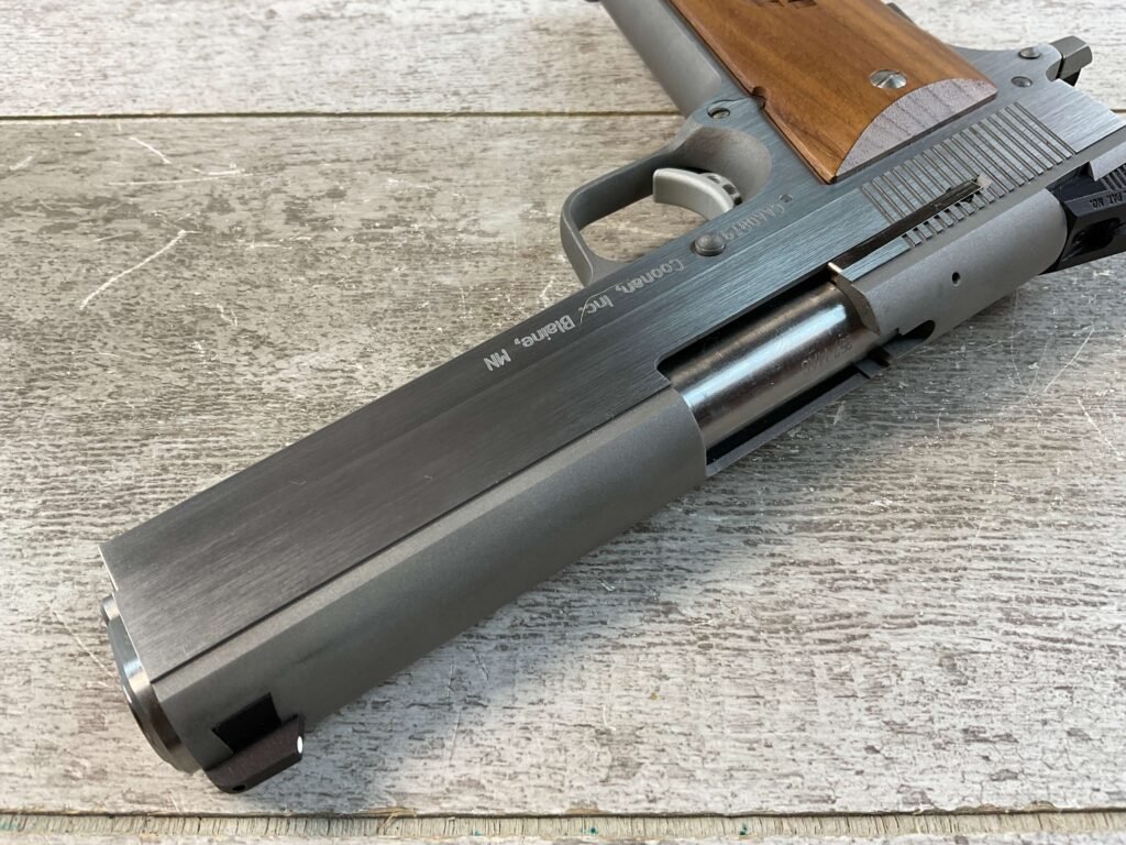 COONAN .357 MAGNUM 1911 STAINLESS SEMI AUTO PISTOL, JAMES EARL JONES COLLECTION, RARE #5-10820