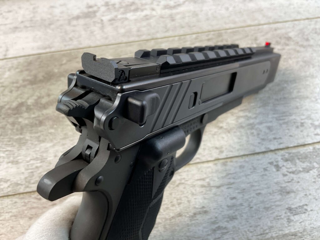 SPRINGFIELD ARMORY 1911 GOVT MOD 1911 .45 ACP SEMI AUTO PISTOL, JAMES EARL JONES COLLECTION, W/ HOGUE AVENGER SLIDE #5-10801