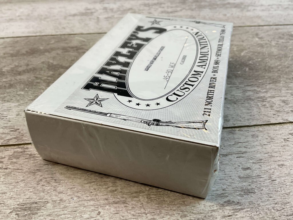 HAYLEY'S CUSTOM AMMUNITION .45-90 WCF, LOADED W/ SMOKELESS POWDER AMMO, UNOPENED BOX #5-11092