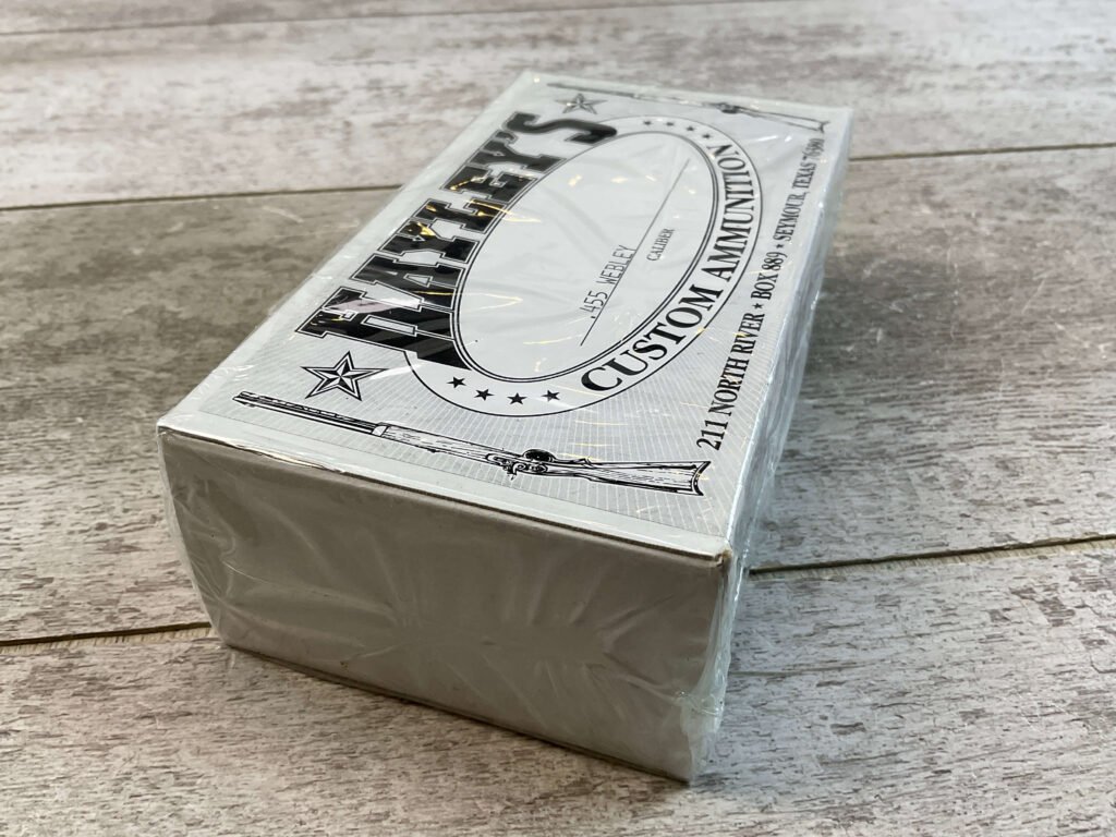 HAYLEY'S CUSTOM AMMUNITION .455 WEBLEY AMMO, UNOPENED BOX (QTY 20) #5-11094