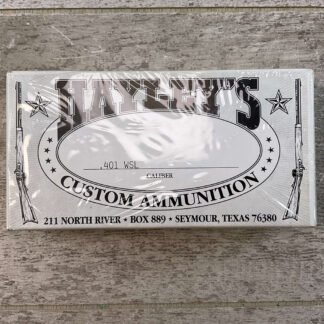 HAYLEY'S CUSTOM AMMUNITION .401 WSL AMMO, UNOPENED BOX (QTY 20) #5-11096