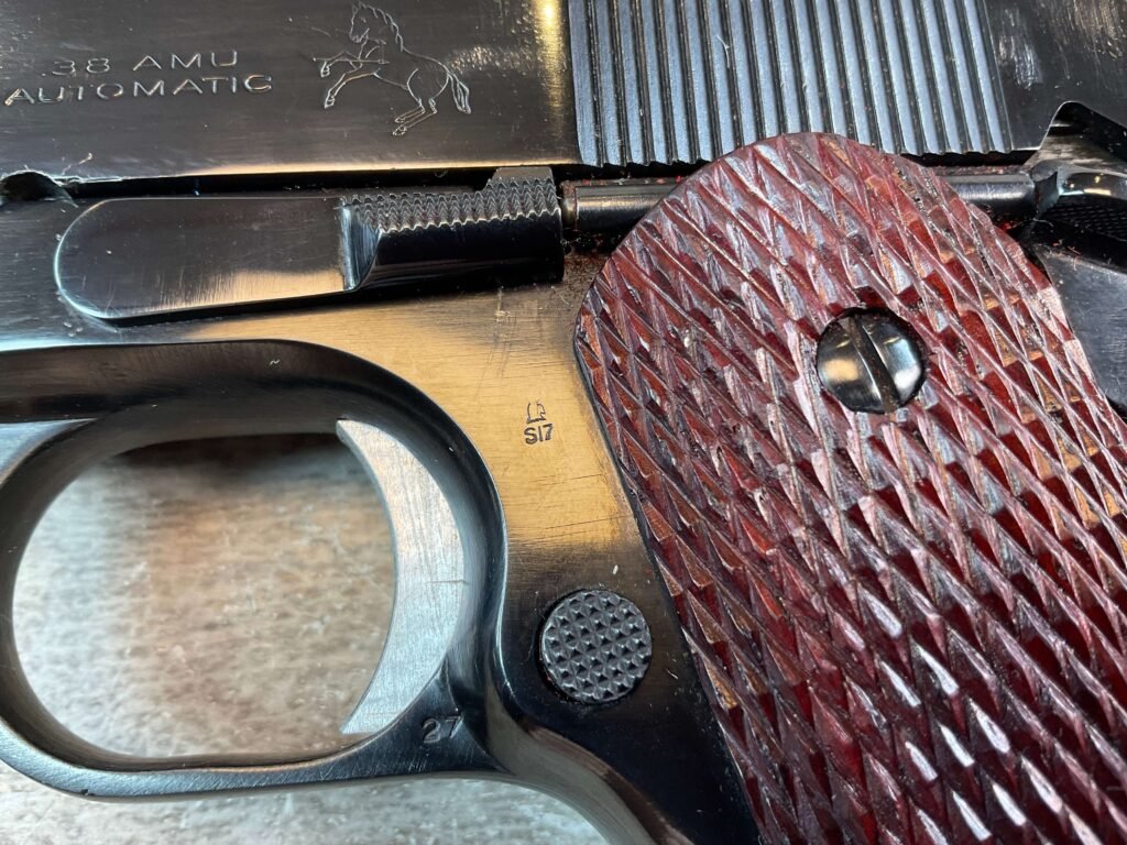 COLT 1911 .38 AMU SEMI AUTO PISTOL, 1918 MFR, JAMES EARL JONES COLLECTION, RARE #5-10821