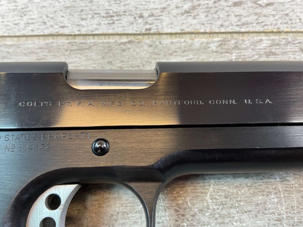 COLT 1911 .38 AMU SEMI AUTO PISTOL, 1918 MFR, JAMES EARL JONES COLLECTION, UNMODIFIED #5-10822