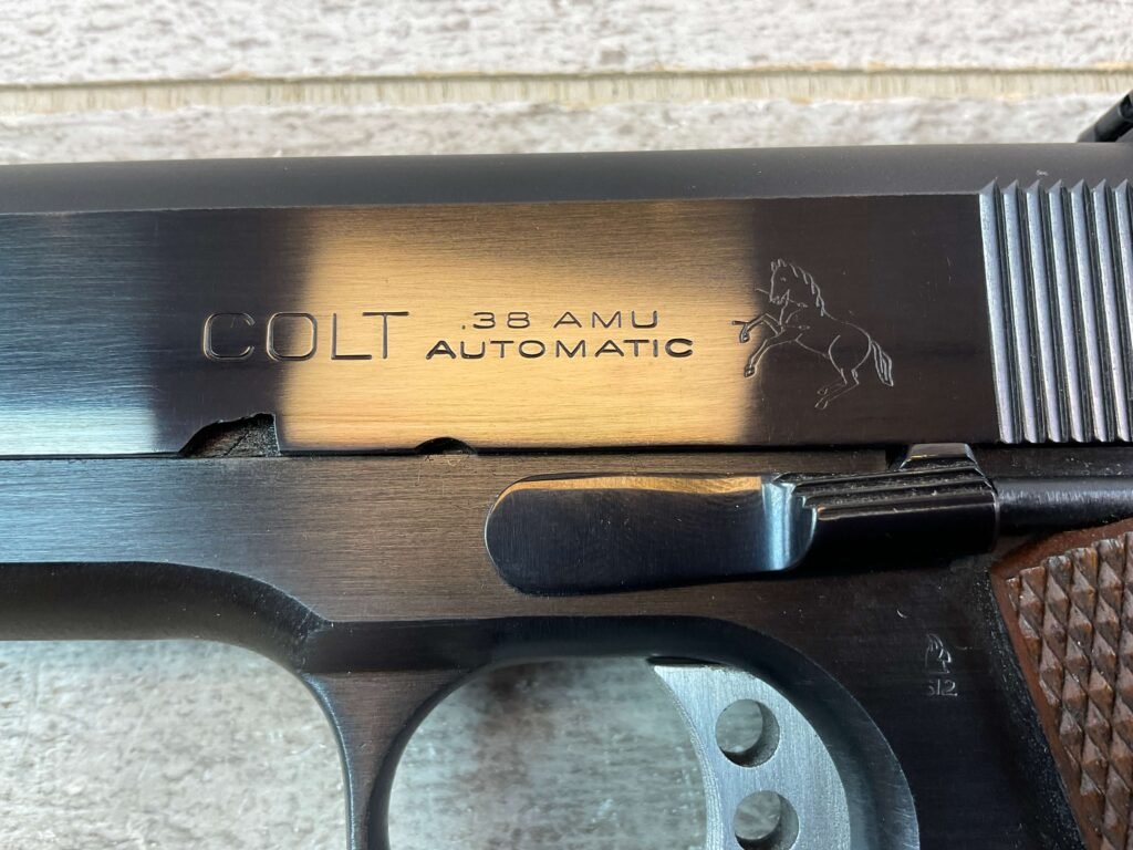 COLT 1911 .38 AMU SEMI AUTO PISTOL, 1918 MFR, JAMES EARL JONES COLLECTION, UNMODIFIED #5-10822