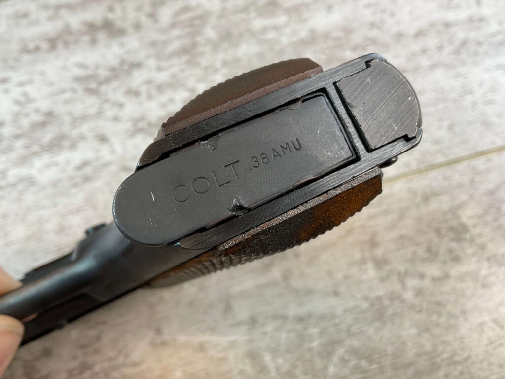 COLT 1911 .38 AMU SEMI AUTO PISTOL, 1918 MFR, JAMES EARL JONES COLLECTION, UNMODIFIED #5-10822