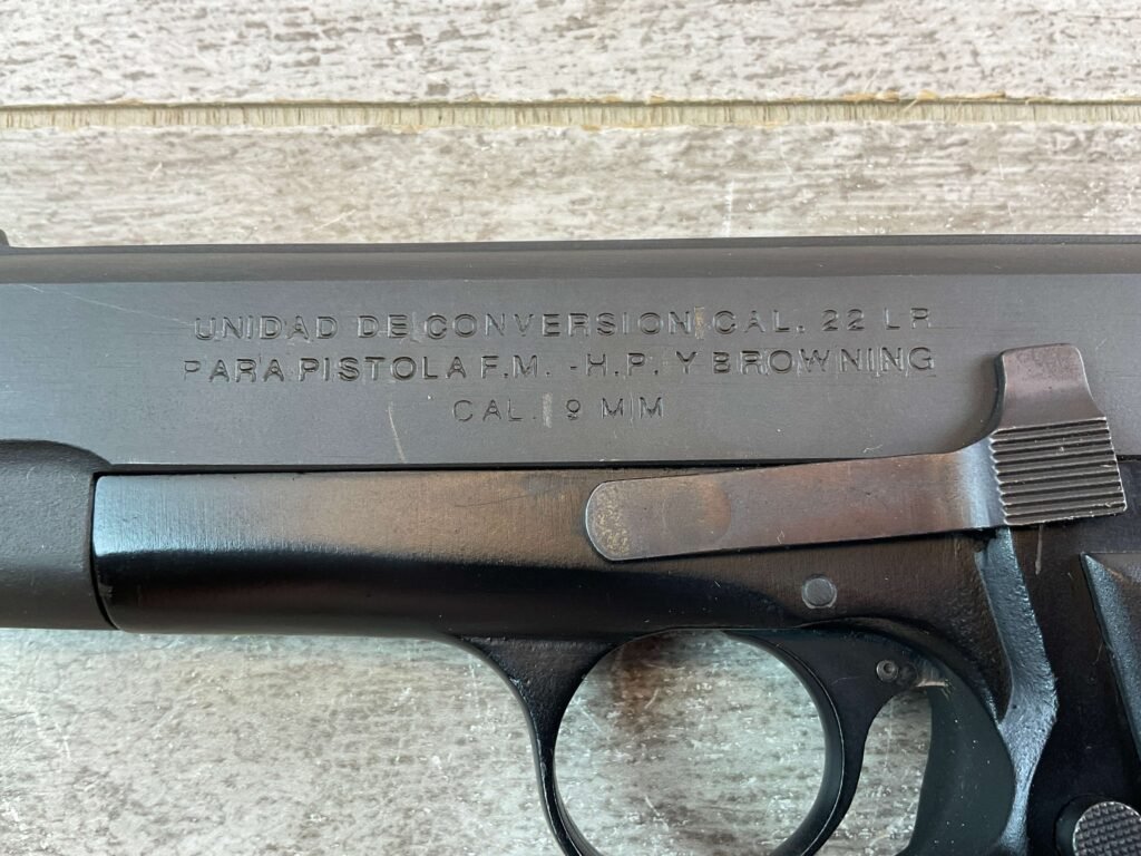 FN BROWNING HI POWER 9MM/22 LR SEMI AUTO PISTOL, JAMES EARL JONES COLLECTION #5-10828