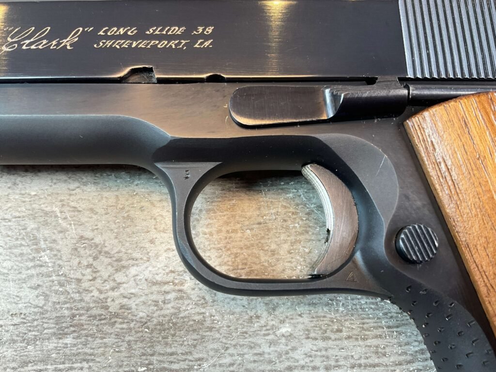 COLT GOVT MODEL 1911A1 CLARK LONG SLIDE .38 SEMI AUTO PISTOL, JAMES EARL JONES COLLECTION #5-10835