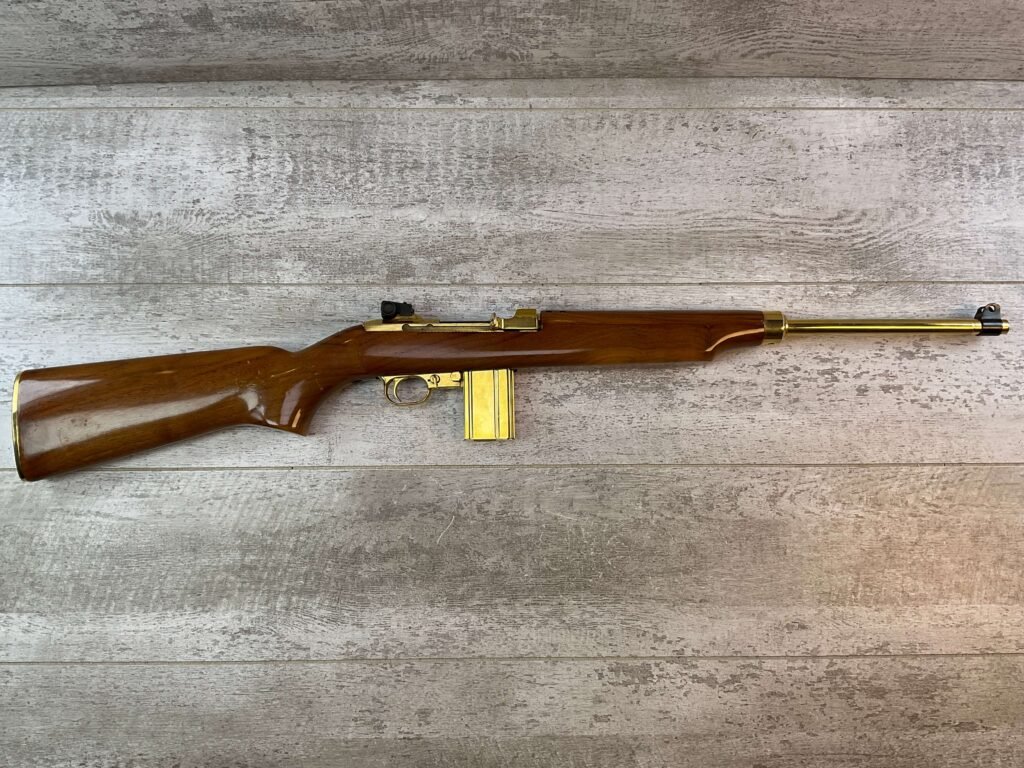 UNIVERSAL M1 CARBINE 30 CARBINE SEMI AUTO RIFLE, JAMES EARL JONES COLLECTION, GOLD PLATED PRESENTATION #5-11015