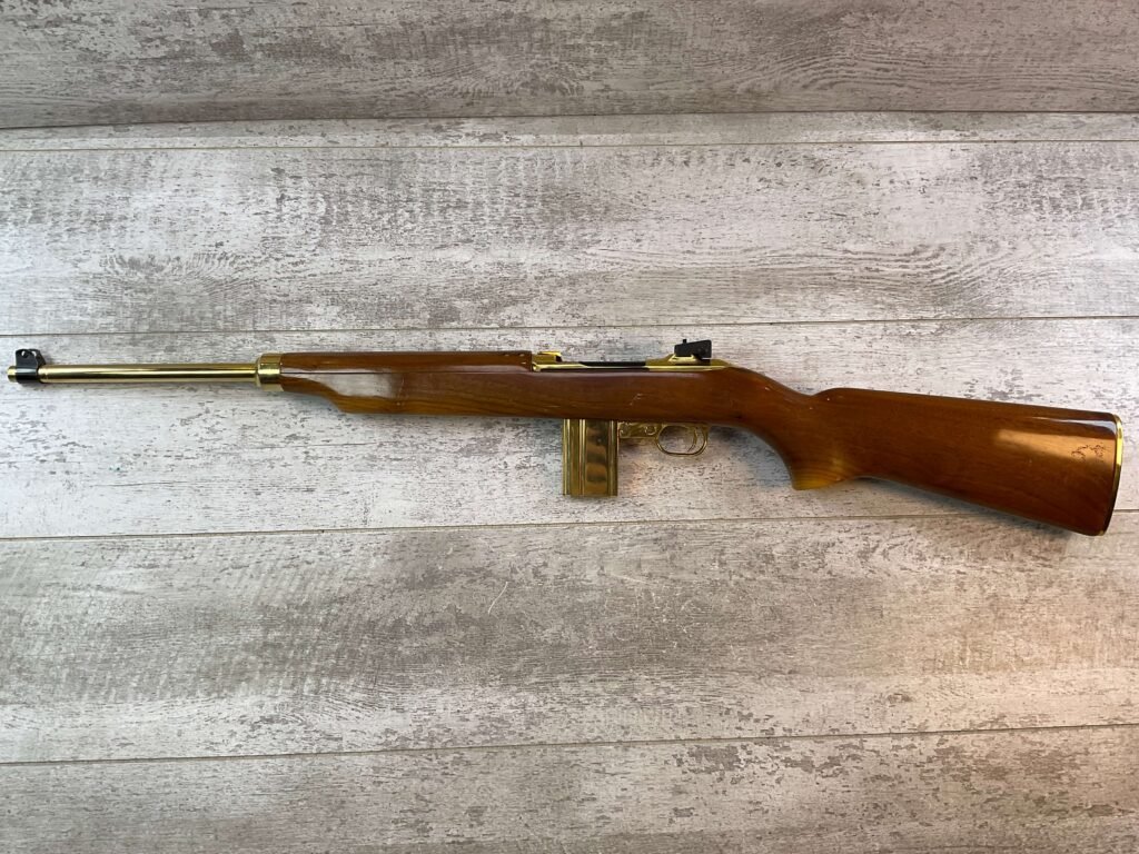 UNIVERSAL M1 CARBINE 30 CARBINE SEMI AUTO RIFLE, JAMES EARL JONES COLLECTION, GOLD PLATED PRESENTATION #5-11015