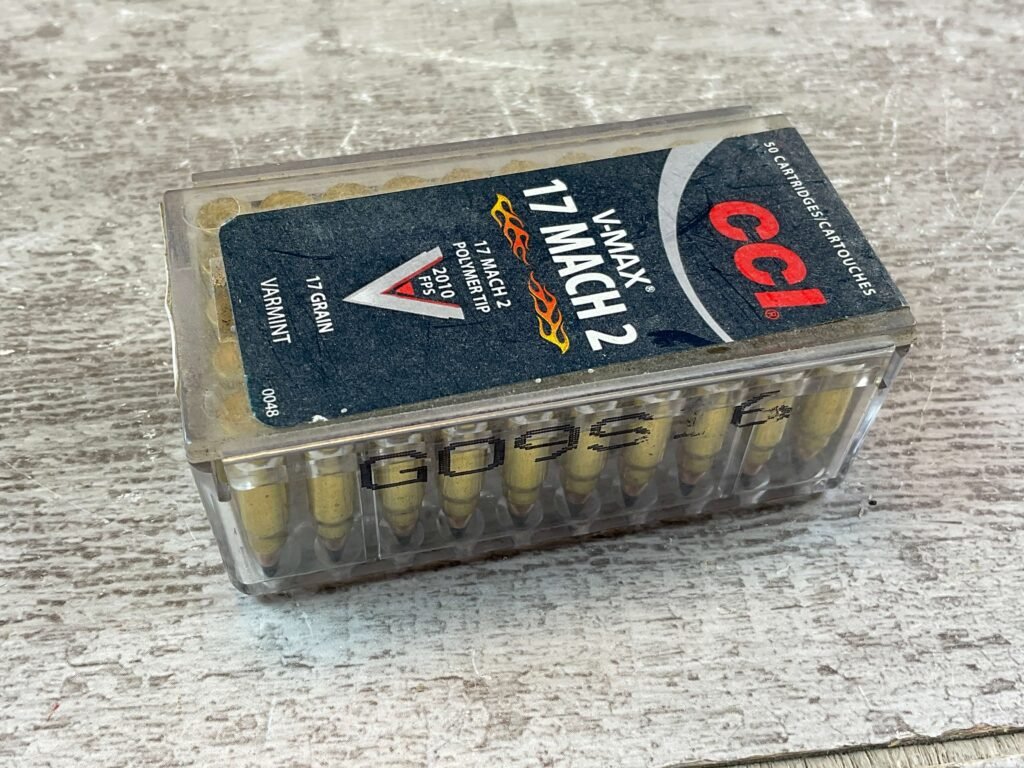 CCI V-MAX 17 MACH 2, 17 GR. POLYMER TIP AMMO, UNOPENED (QTY 50) #5-11107
