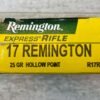 REMINGTON EXPRESS RIFLE, 17 REM. 25 GR. HP AMMO, QTY 20