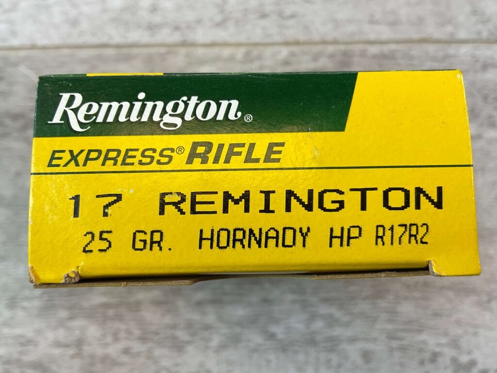 REMINGTON EXPRESS RIFLE, 17 REM. 25 GR. HORNADY HP AMMO, QTY 20 #5-11115