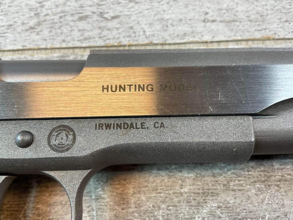 JAVELINA IAI HUNTING MODEL 10MM 7" LONGSLIDE 1911 SEMI AUTO PISTOL, JAMES EARL JONES COLLECTION, RARE #5-10843