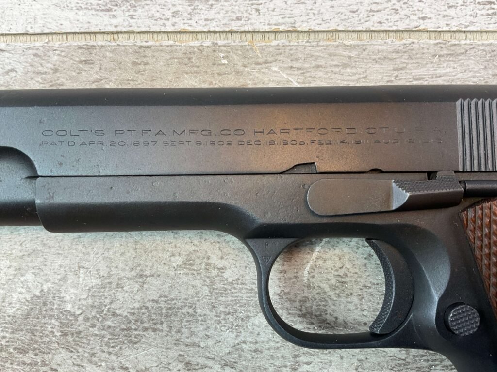 COLT ACE .22LR SEMI AUTO PISTOL, PRE WWII & REBLUED, JAMES EARL JONES COLLECTION #5-10845