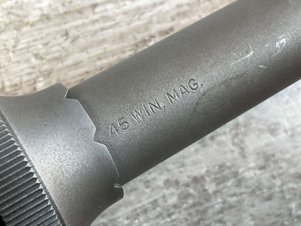 WILDEY AUTO PISTOL .45 WIN MAG GAS OPERATED SEMI AUTO PISTOL, JAMES EARL JONES COLLECTION, RARE #5-10850