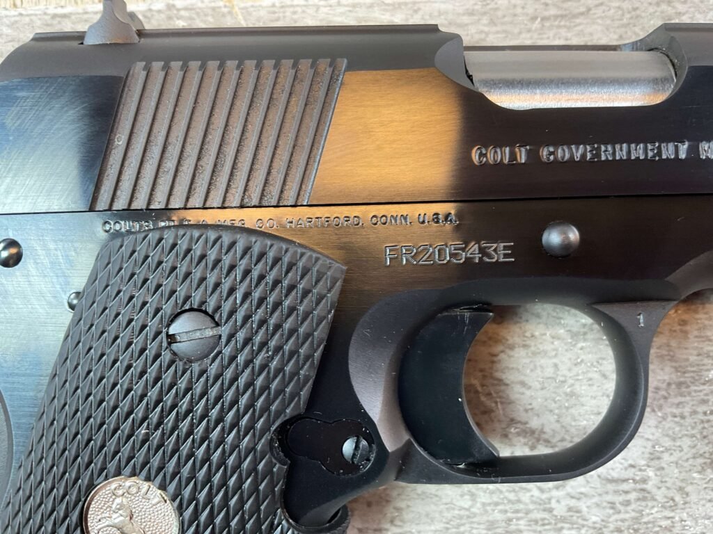 COLT GOVT MODEL 1911A1 MKIV SERIES 80 9X23 WIN SEMI AUTO PISTOL, JAMES EARL JONES COLLECTION #5-10852