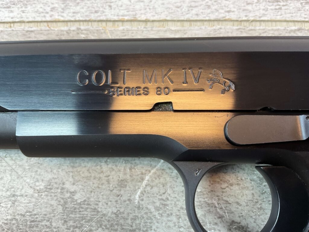 COLT GOVT MODEL 1911A1 MKIV SERIES 80 9X23 WIN SEMI AUTO PISTOL, JAMES EARL JONES COLLECTION #5-10852